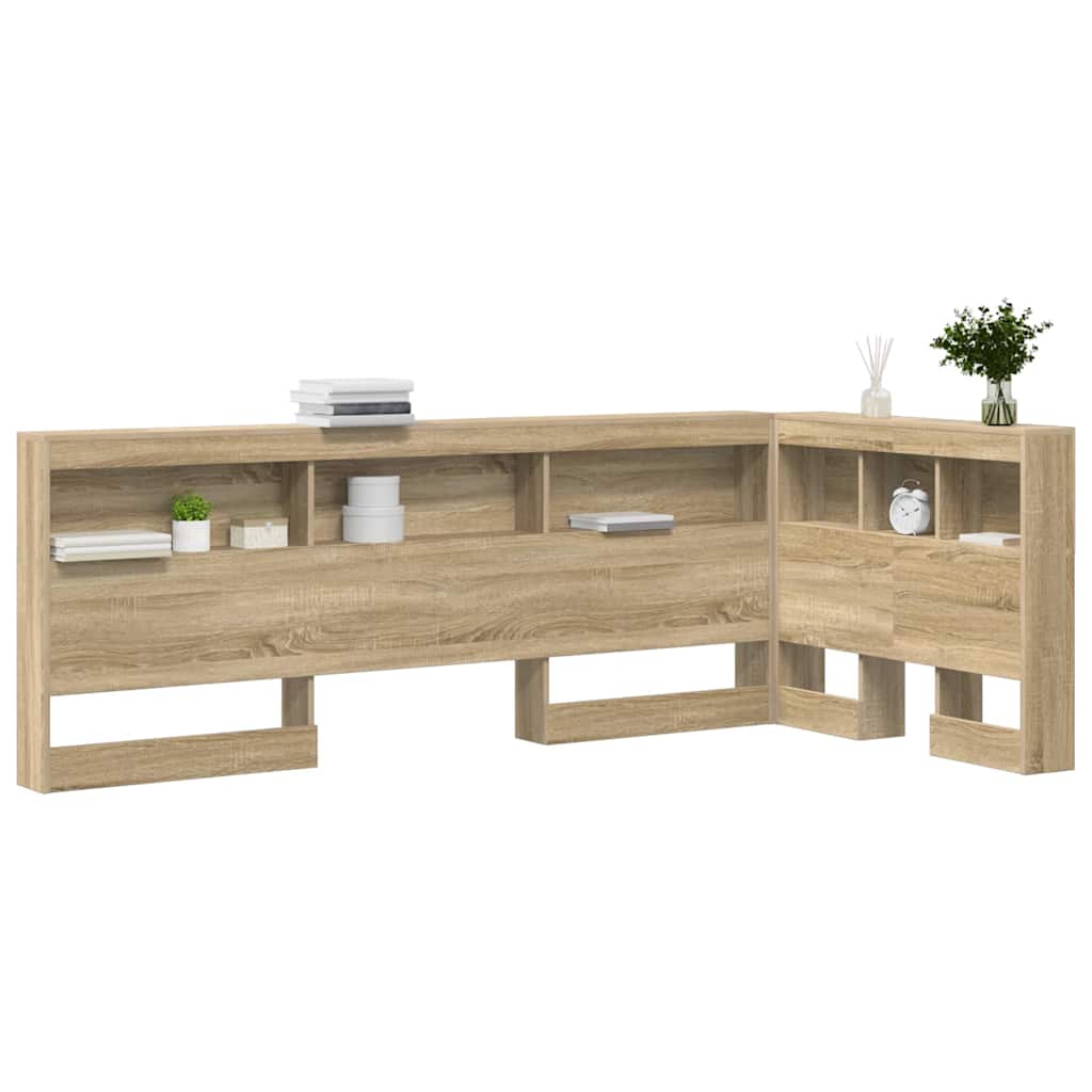 Opbevaringshovedgavl med hylde Sonoma-eg 90 cm Konstrueret træ