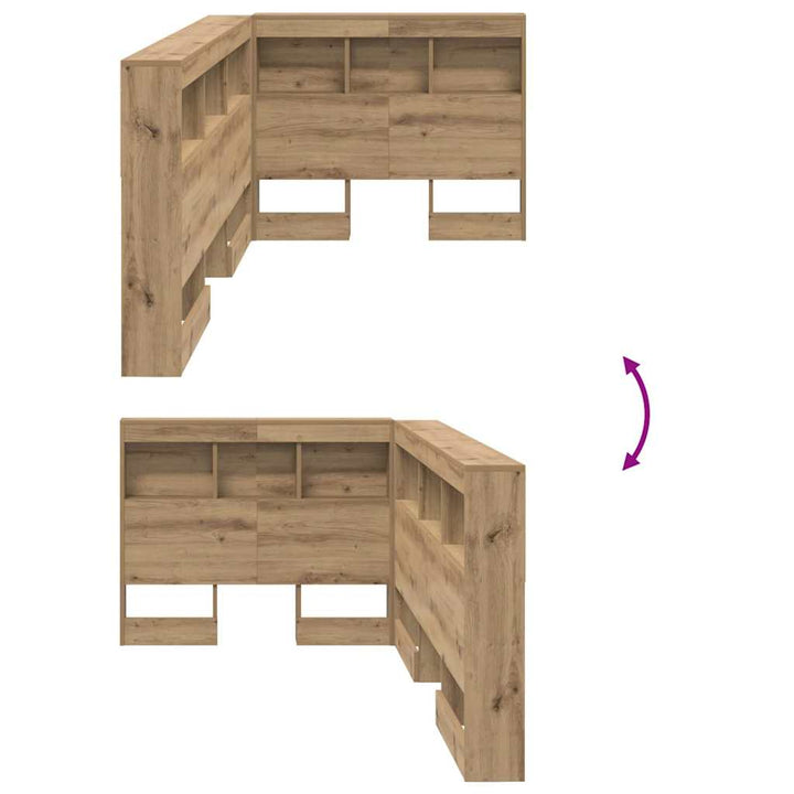 Opbevaringshovedgavl artisan eg 100 cm Konstrueret træ