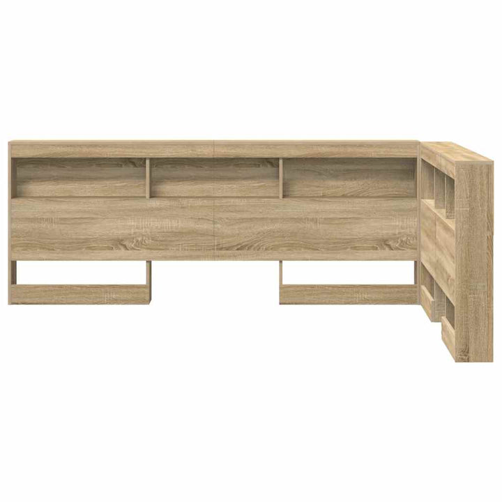 Opbevaringshovedgavl med hylde Sonoma-eg 120 cm Konstrueret træ