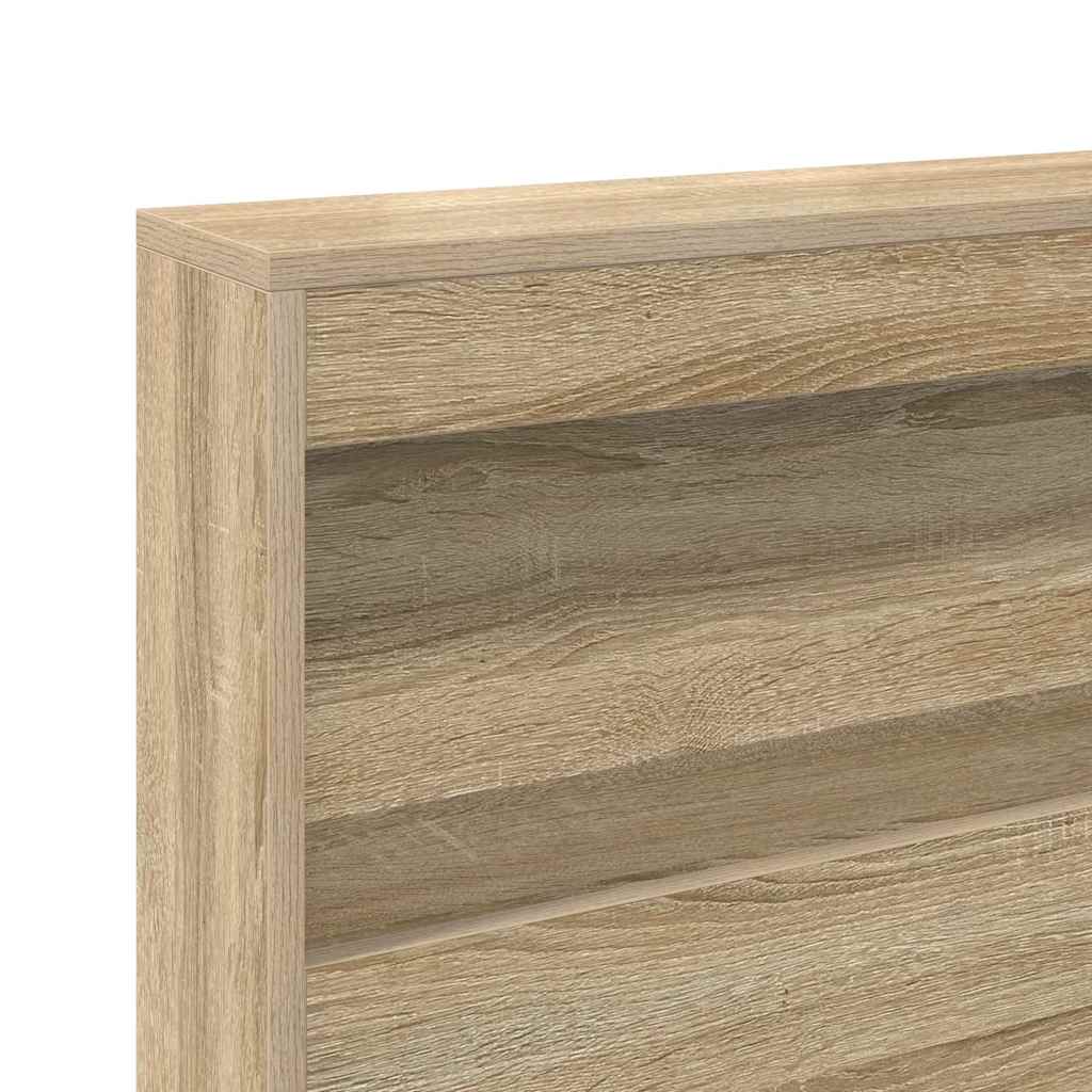 Opbevaringshovedgavl med hylde Sonoma-eg 90 cm Konstrueret træ