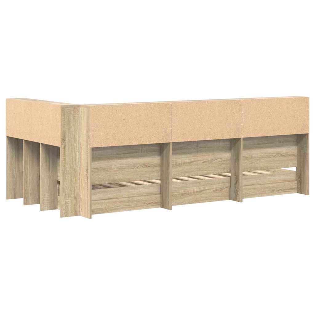 Bogreol Seng Sonoma eg 75 x 190 cm Konstrueret træ