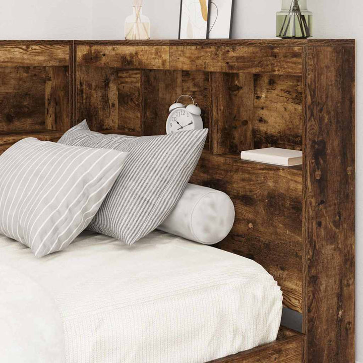 Bogreol Seng Røget eg 75 x 190 cm Konstrueret træ