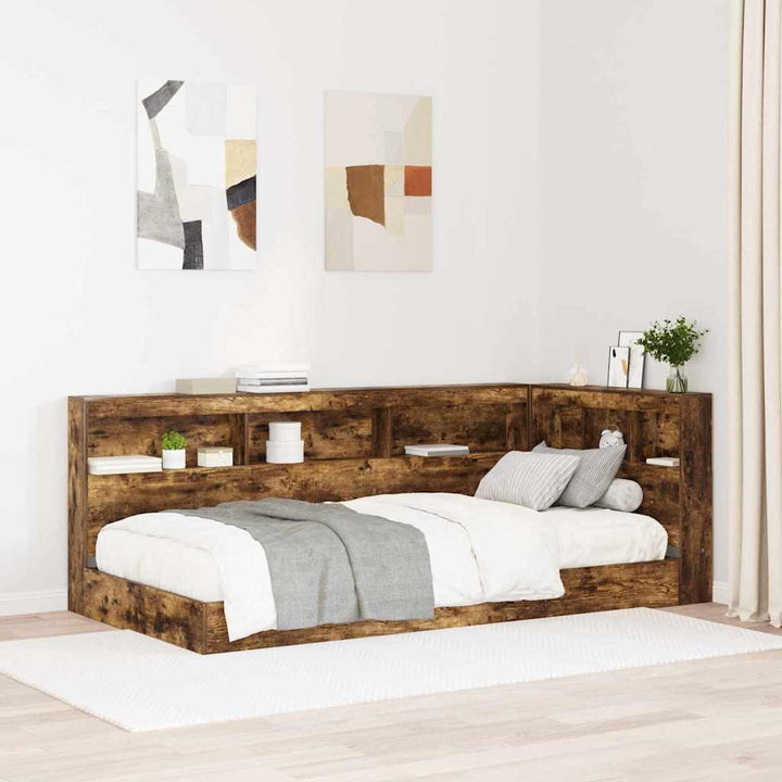 Bogreol Seng Røget eg 75 x 190 cm Konstrueret træ