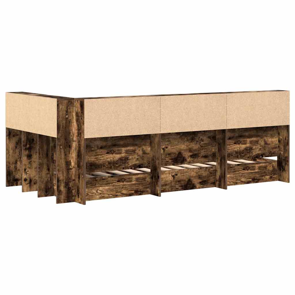 Bogreol Seng Røget eg 75 x 190 cm Konstrueret træ