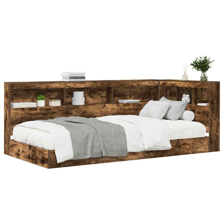 Bogreol Seng Røget eg 75 x 190 cm Konstrueret træ