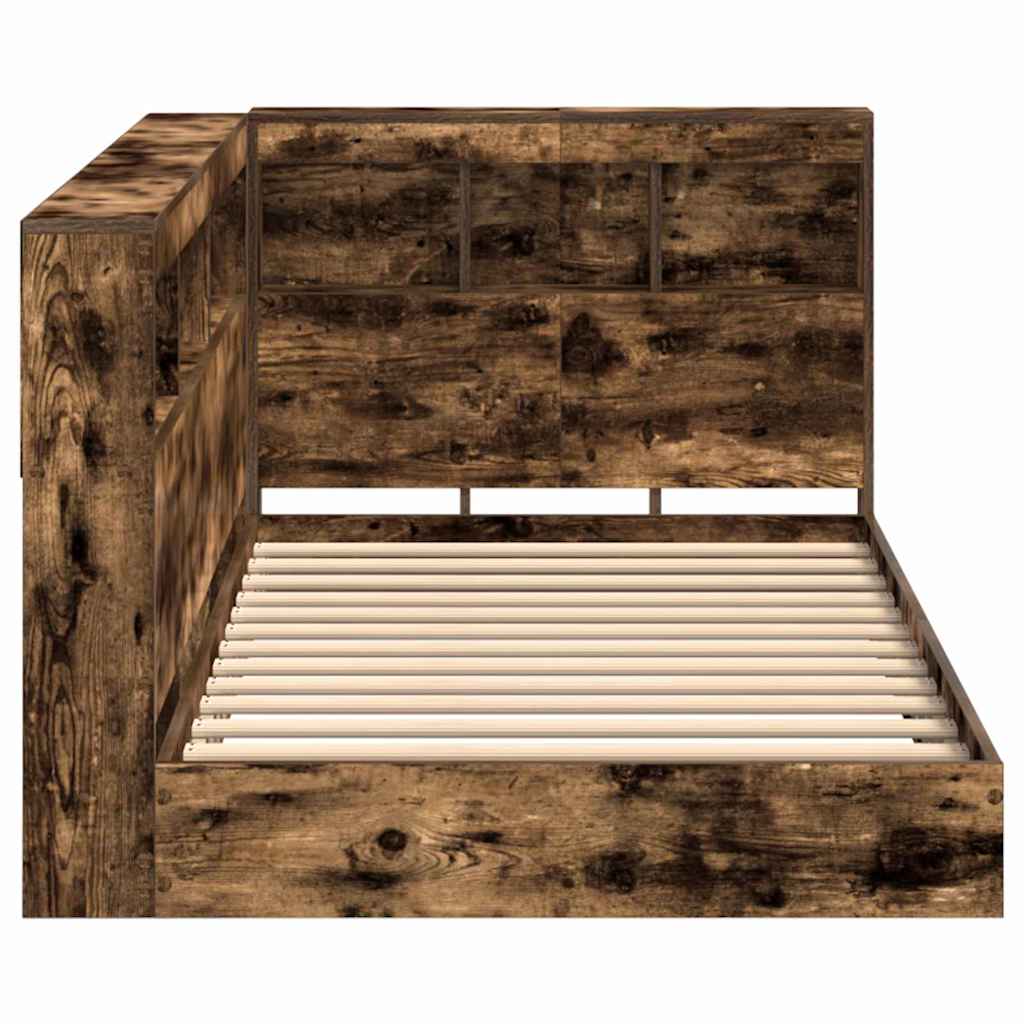 Bogreol Seng Røget eg 75 x 190 cm Konstrueret træ