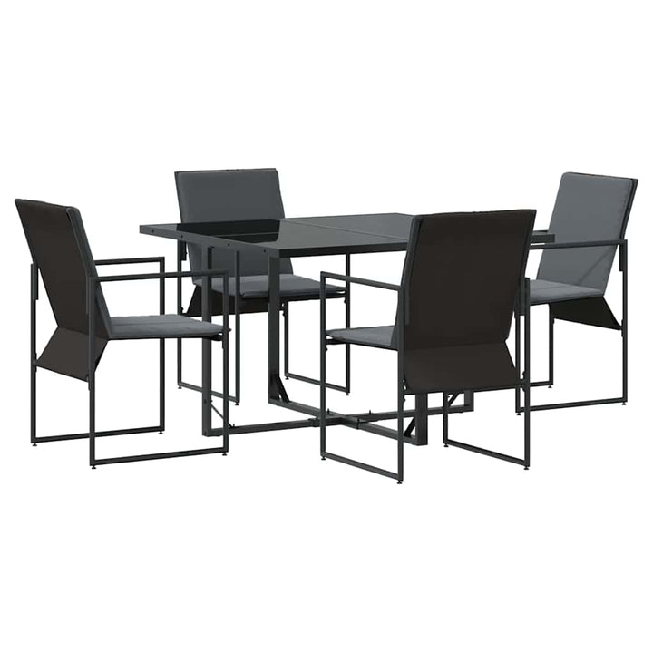 Have Spisebordssæt 5 pcs Sort Stål