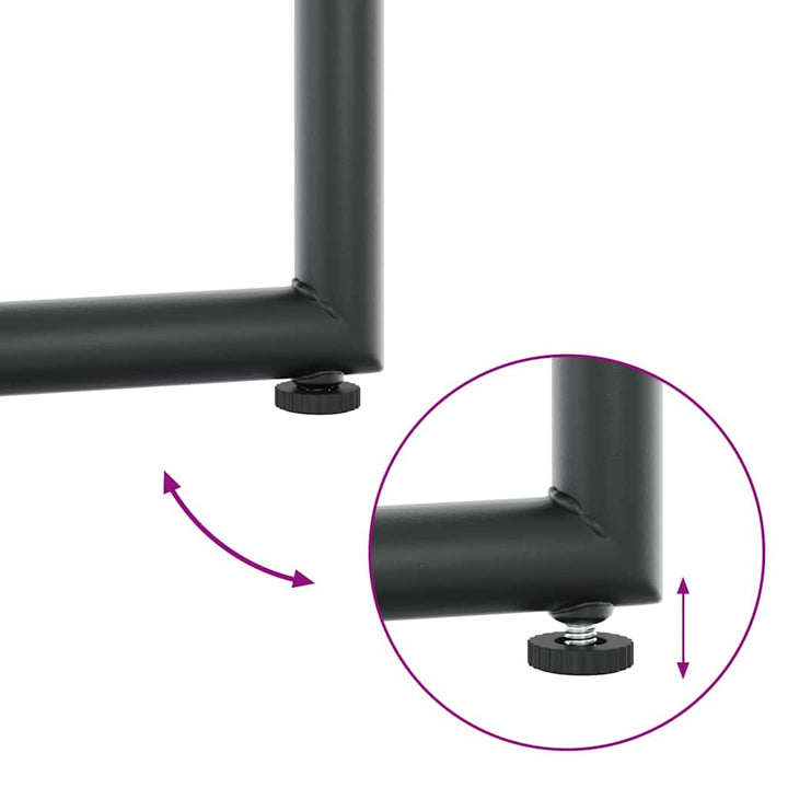 Have Spisebordssæt 7 pcs Sort Stål