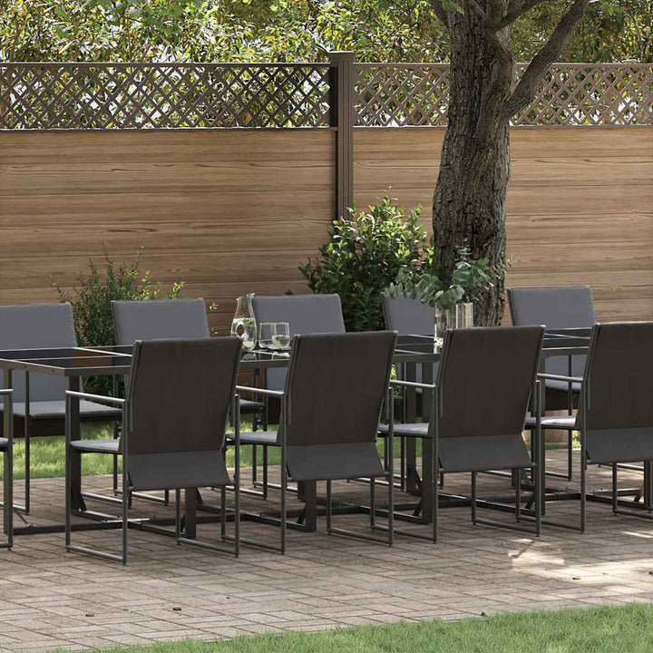 Have Spisebordssæt 13 pcs Sort Stål
