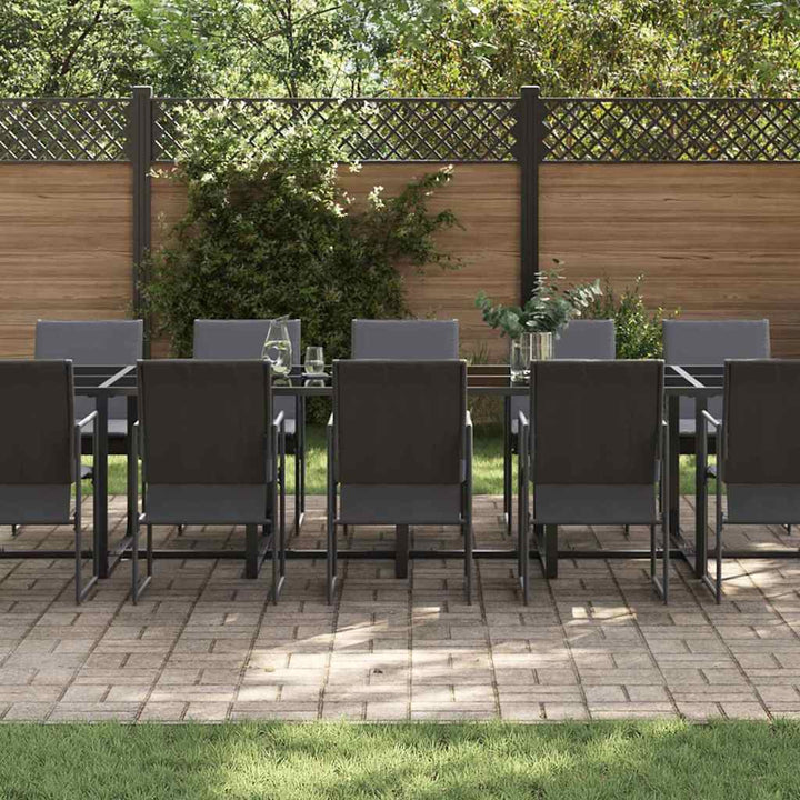 Have Spisebordssæt 13 pcs Sort Stål