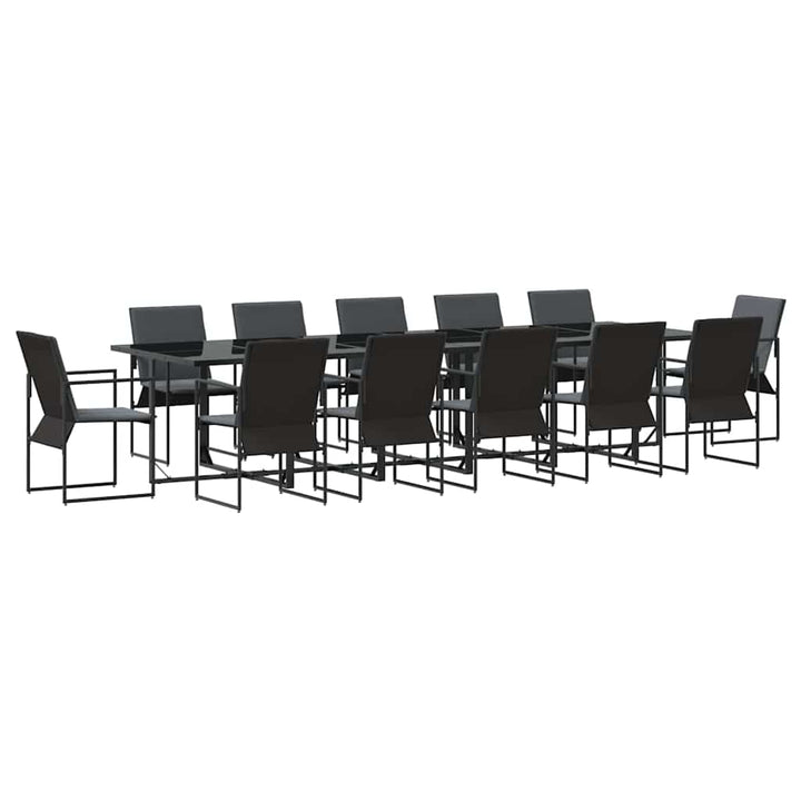Have Spisebordssæt 13 pcs Sort Stål
