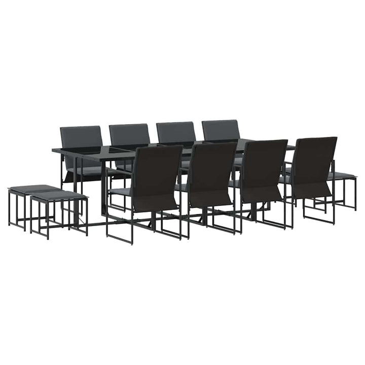 Have Spisebordssæt 13 pcs Sort Stål