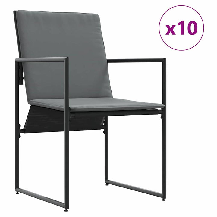 Have Spisebordssæt 15 pcs Sort Stål
