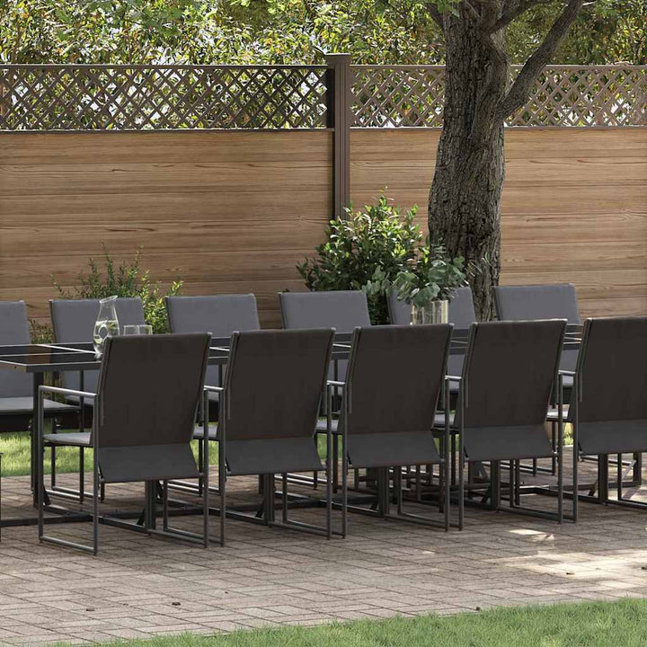 Have Spisebordssæt 17 pcs Sort Stål