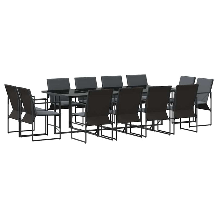 Have Spisebordssæt 13 pcs Sort Stål