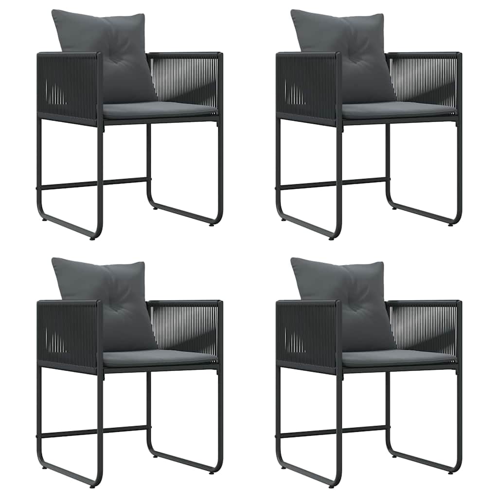 Have Spisebordssæt 5 pcs Sort Stål