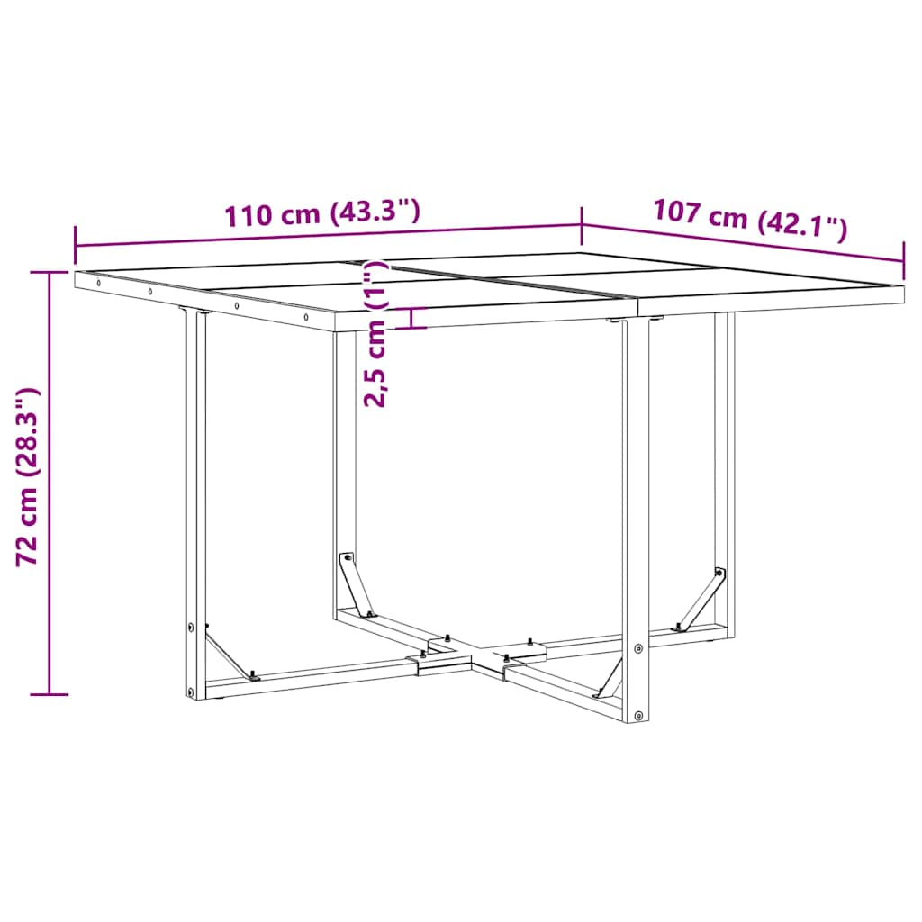 Have Spisebordssæt 5 pcs Sort Stål