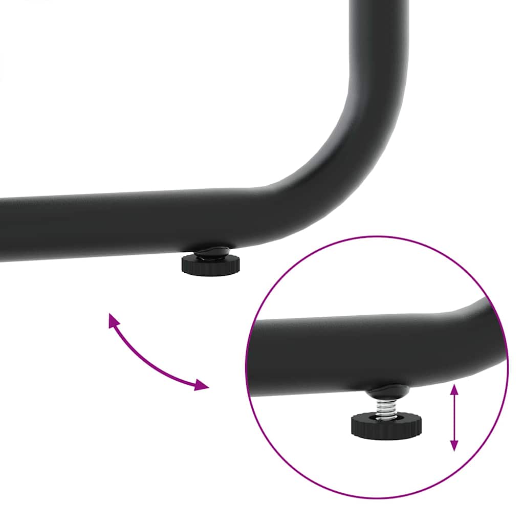 Have Spisebordssæt 7 pcs Sort Stål