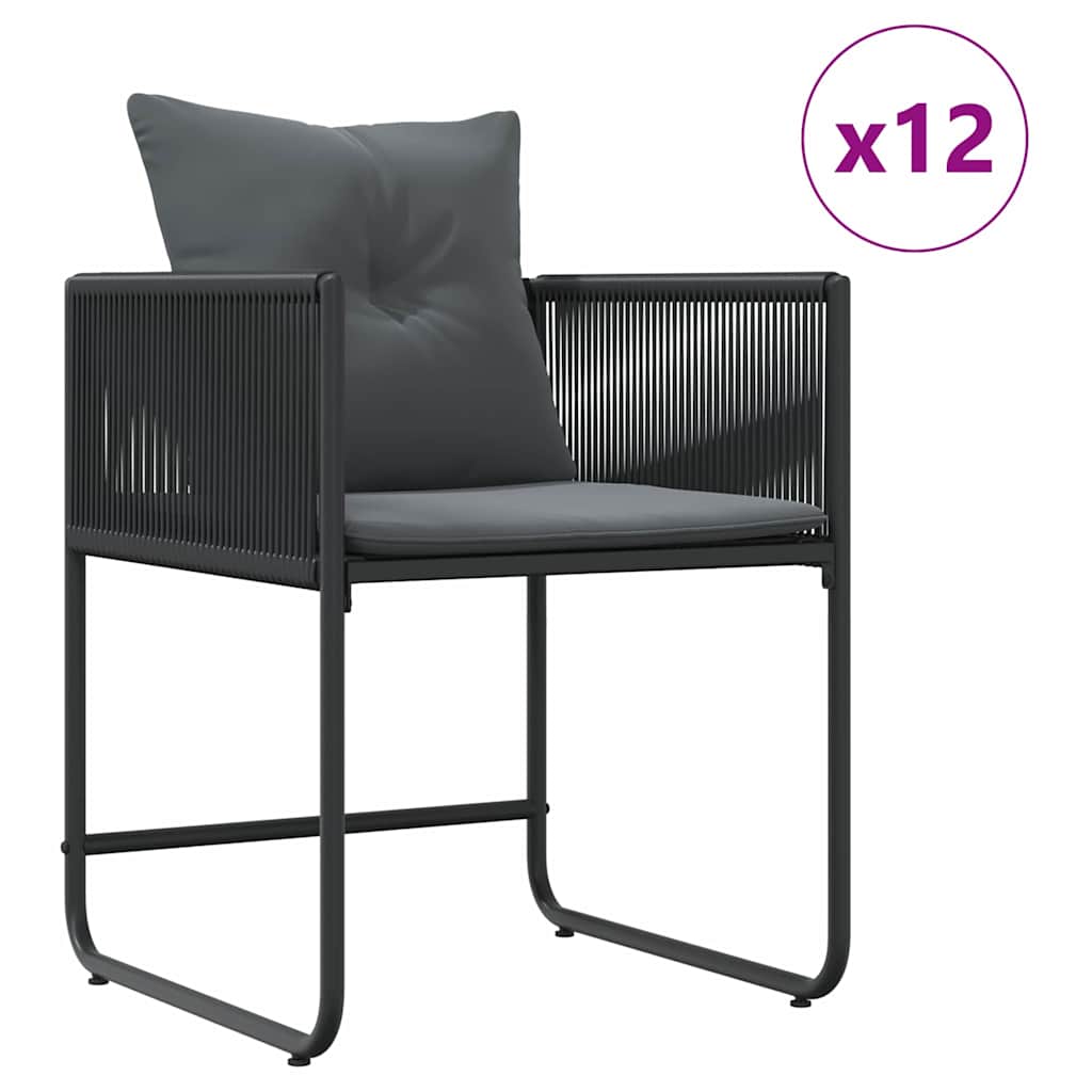 Have Spisebordssæt 13 pcs Sort Stål
