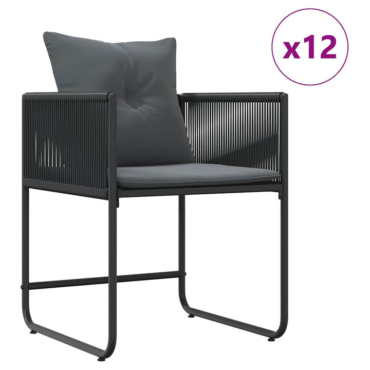 Have Spisebordssæt 13 pcs Sort Stål