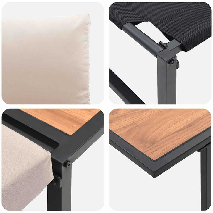 Have Spisebordssæt 3 pcs Gråbrun Stål