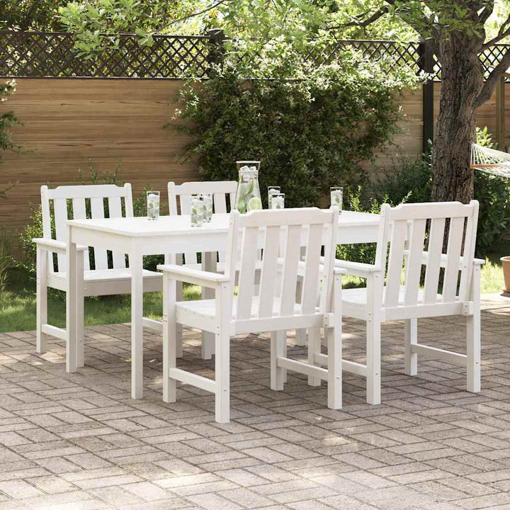 Havemøbel spise stol 4 pcs Hvid 65.5 x 55.5 x 88cm Plastik