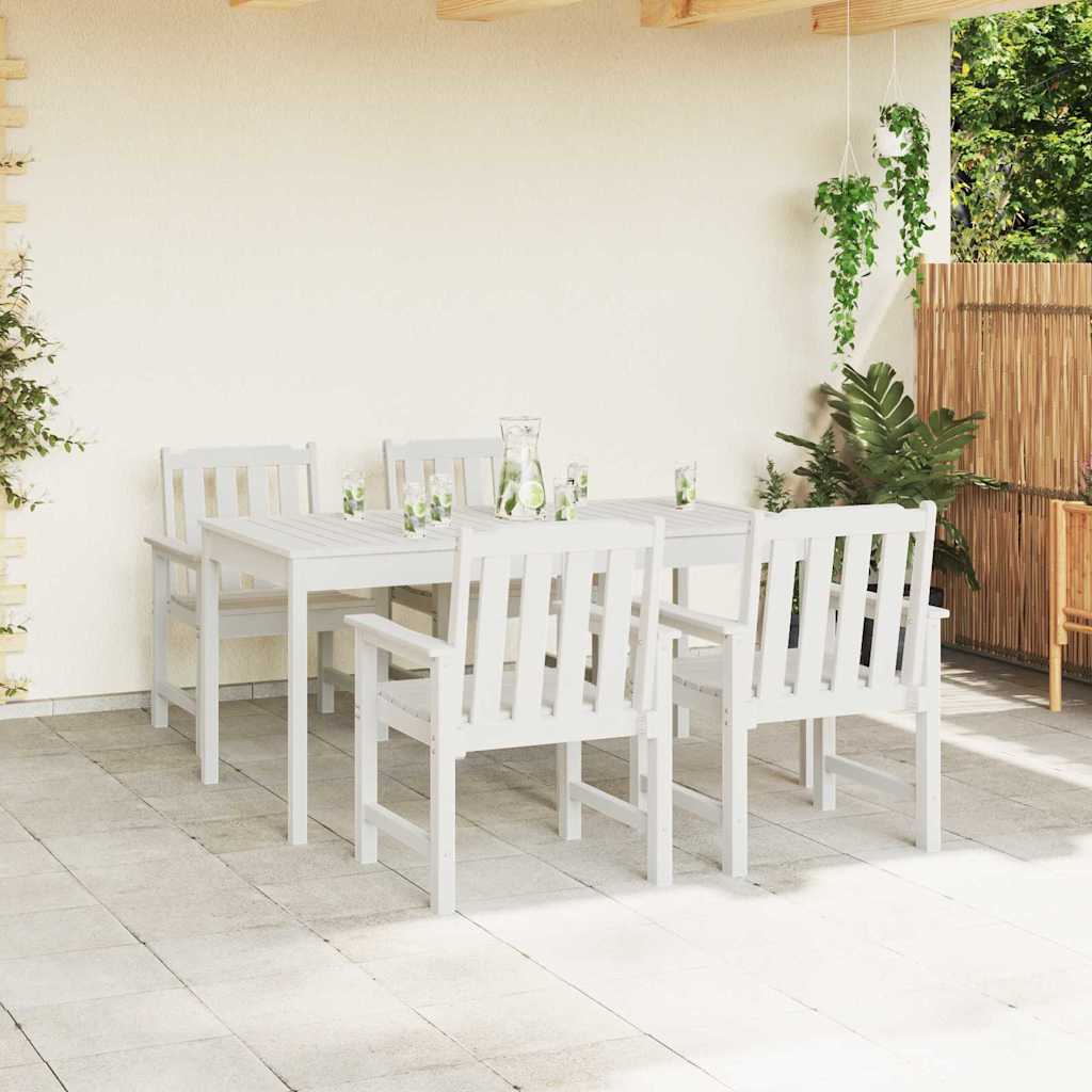 Havemøbel spise stol 4 pcs Hvid 65.5 x 55.5 x 88cm Plastik