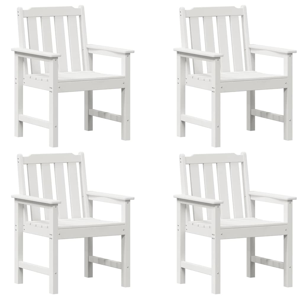 Havemøbel spise stol 4 pcs Hvid 65.5 x 55.5 x 88cm Plastik