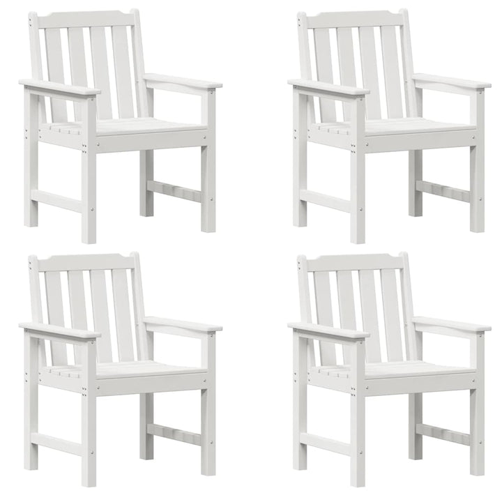 Havemøbel spise stol 4 pcs Hvid 65.5 x 55.5 x 88cm Plastik