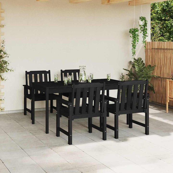 Havemøbel spise stol 4 pcs Sort 65.5 x 55.5 x 88cm Plastik