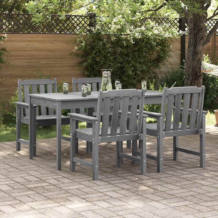 Havemøbel spise stol 4 pcs Lysegrå 65.5 x 55.5 x 88cm Plastik