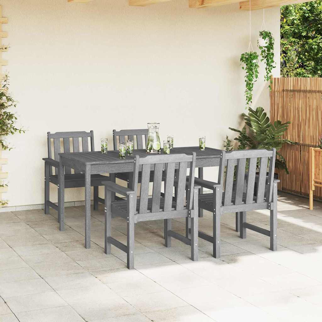 Havemøbel spise stol 4 pcs Lysegrå 65.5 x 55.5 x 88cm Plastik