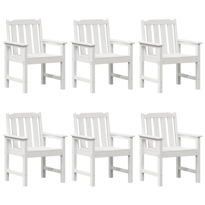 Havemøbel spise stol 6 pcs Hvid 65.5 x 55.5 x 88cm Plastik