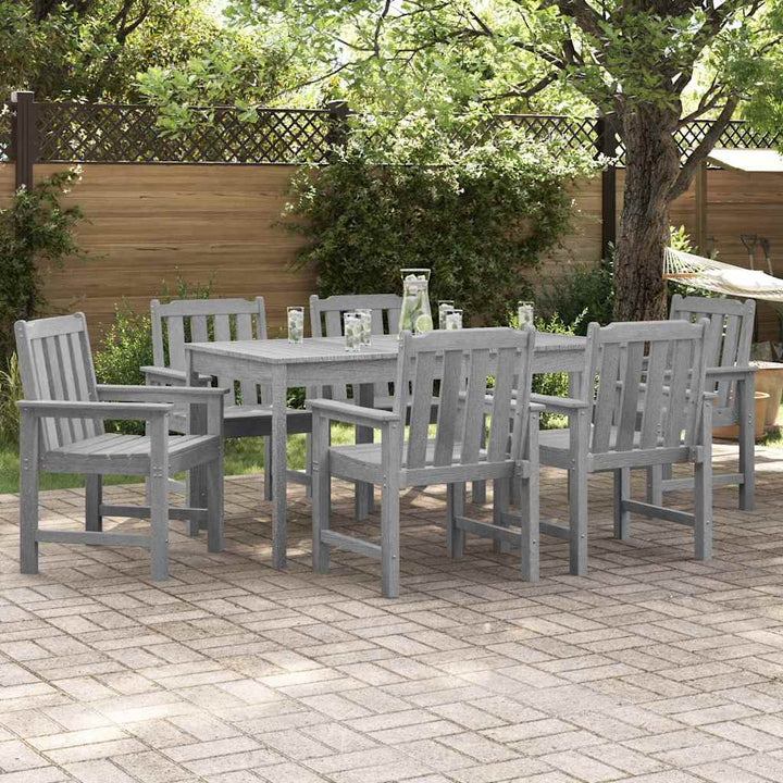 Havemøbel spise stol 6 pcs Lysegrå 65.5 x 55.5 x 88cm Plastik
