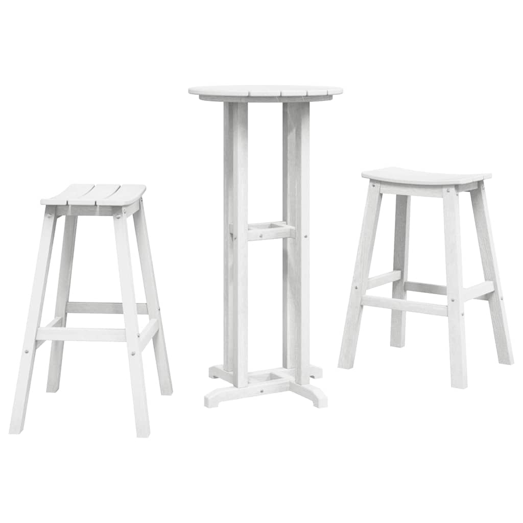 Have bar sæt 3 pcs Hvid HDPE