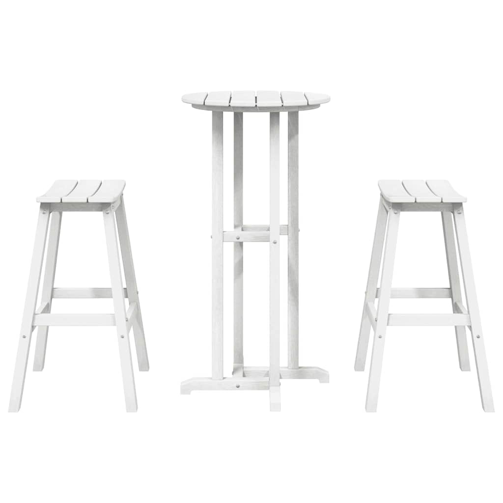 Have bar sæt 3 pcs Hvid HDPE