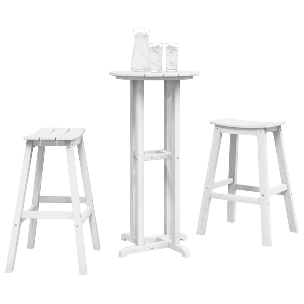 Have bar sæt 3 pcs Hvid HDPE