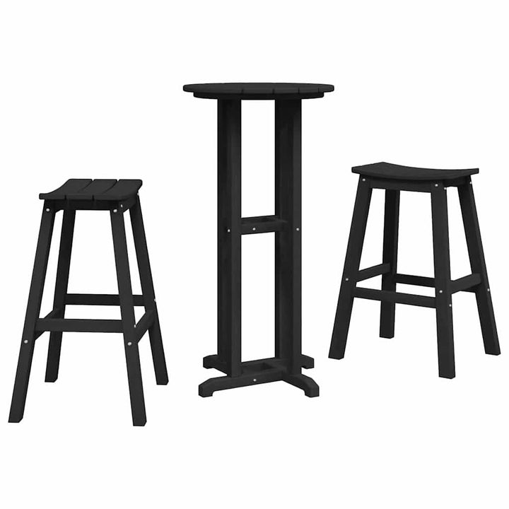 Have bar sæt 3 pcs Sort HDPE