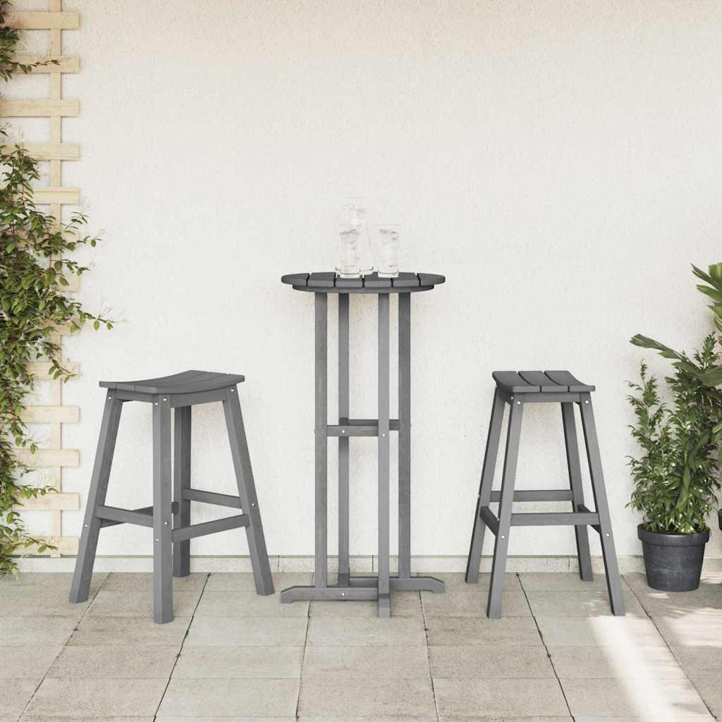 Have bar sæt 3 pcs Lysegrå HDPE