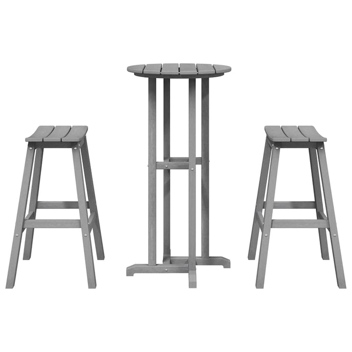 Have bar sæt 3 pcs Lysegrå HDPE