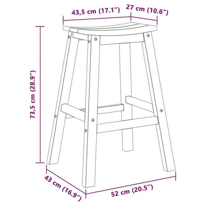 Have bar sæt 4 pcs Hvid HDPE