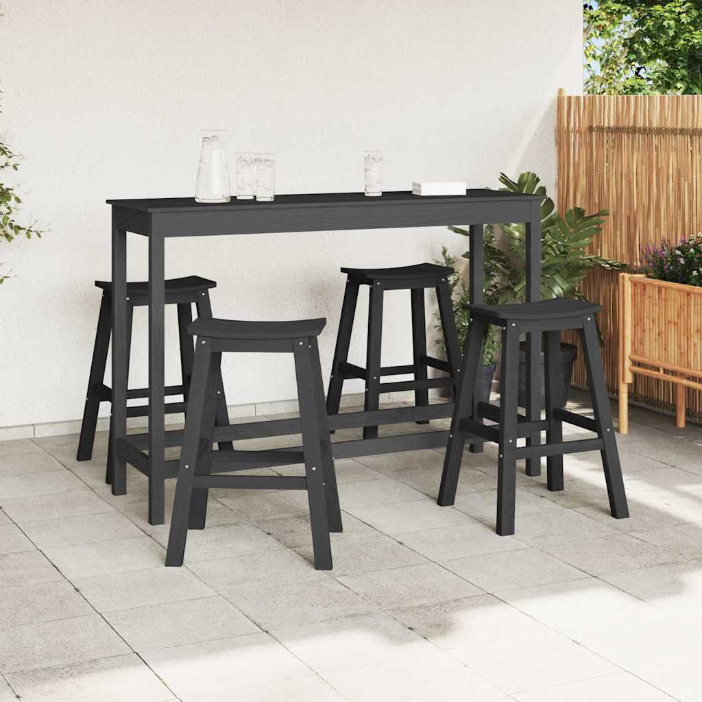 Have bar sæt 4 pcs Sort HDPE
