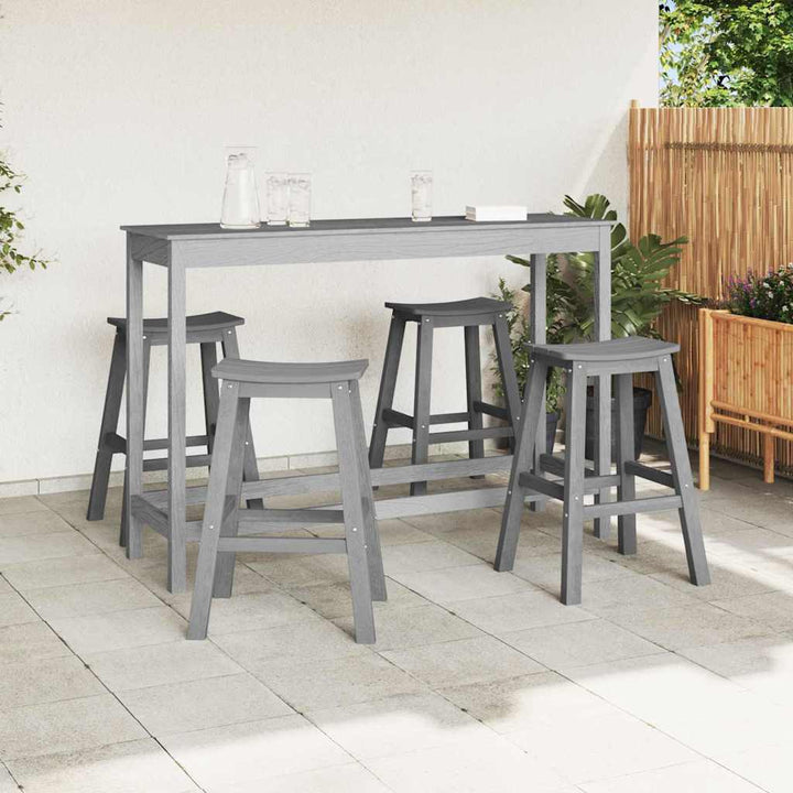 Have bar sæt 4 pcs Lysegrå HDPE