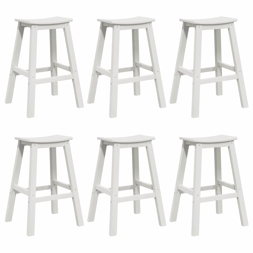 Have bar sæt 6 pcs Hvid HDPE