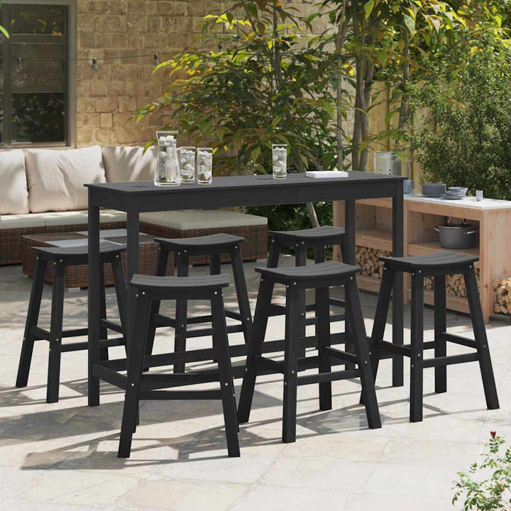 Have bar sæt 6 pcs Sort HDPE