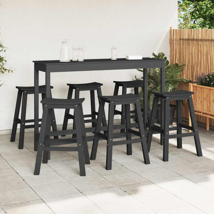 Have bar sæt 6 pcs Sort HDPE