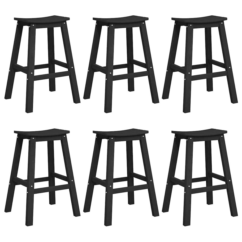 Have bar sæt 6 pcs Sort HDPE