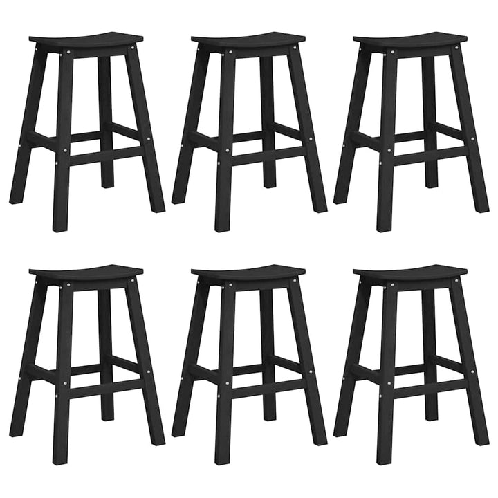 Have bar sæt 6 pcs Sort HDPE