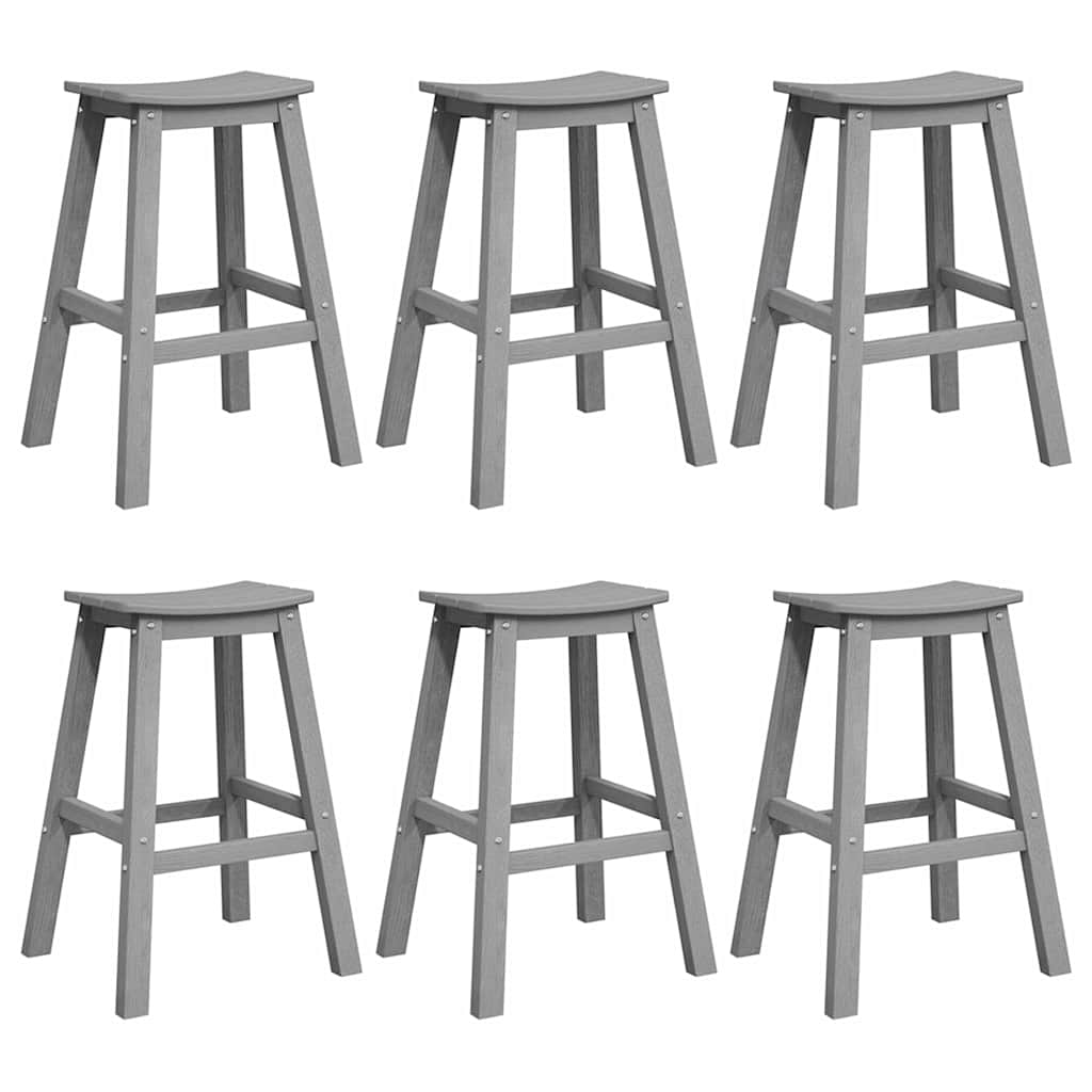 Have bar sæt 6 pcs Lysegrå HDPE