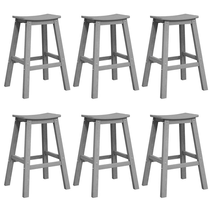 Have bar sæt 6 pcs Lysegrå HDPE